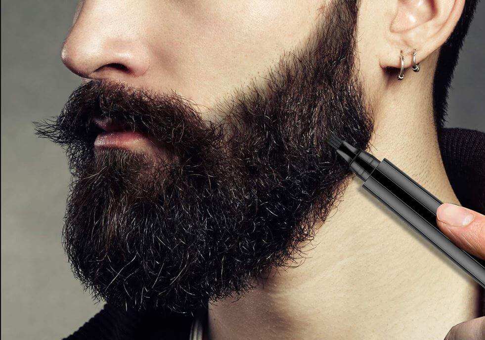 Beard filler pen and brush kit