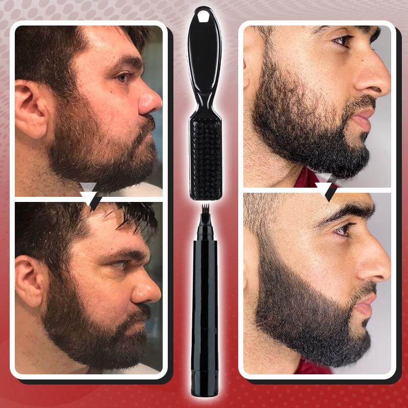 Beard filler pen and brush kit