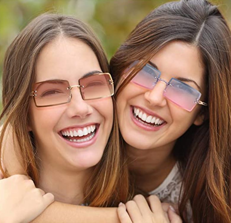 Urban Rimless Rectangular Sunglasses