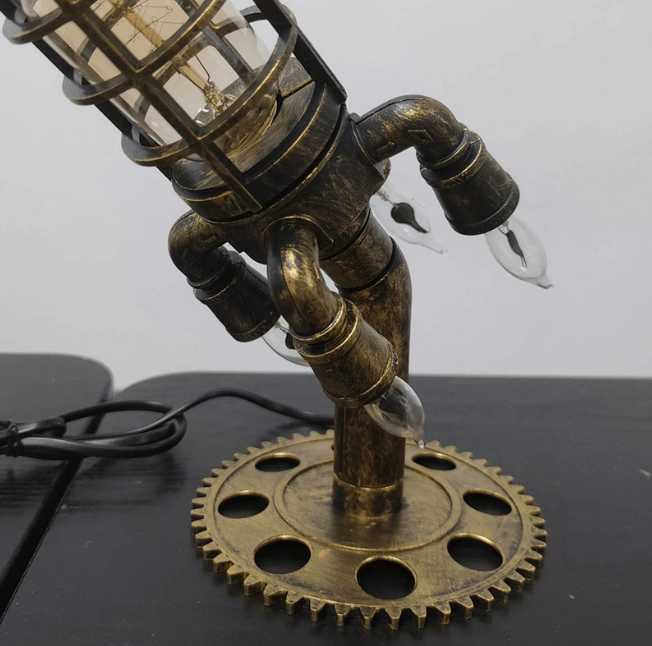 Vintage Steampunk Rocket Lamp