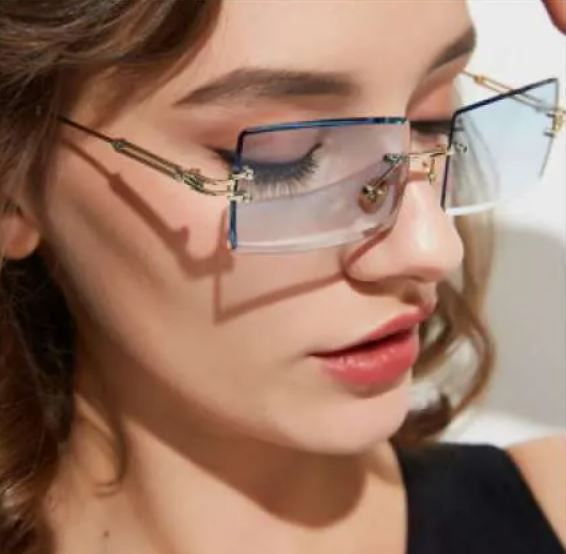 Urban Rimless Rectangular Sunglasses