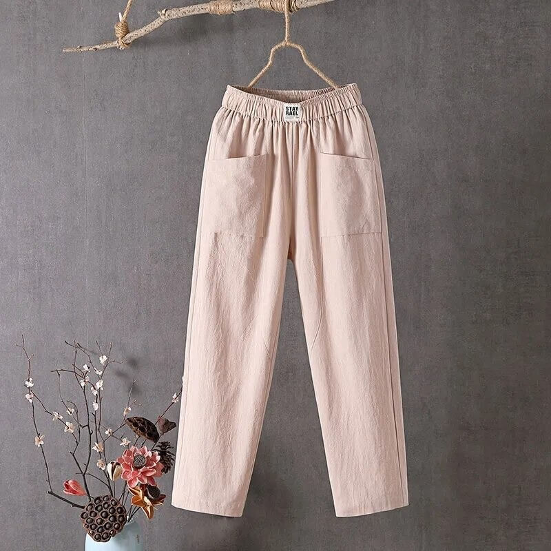 High waisted wide trousers