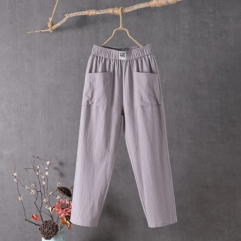 High waisted wide trousers