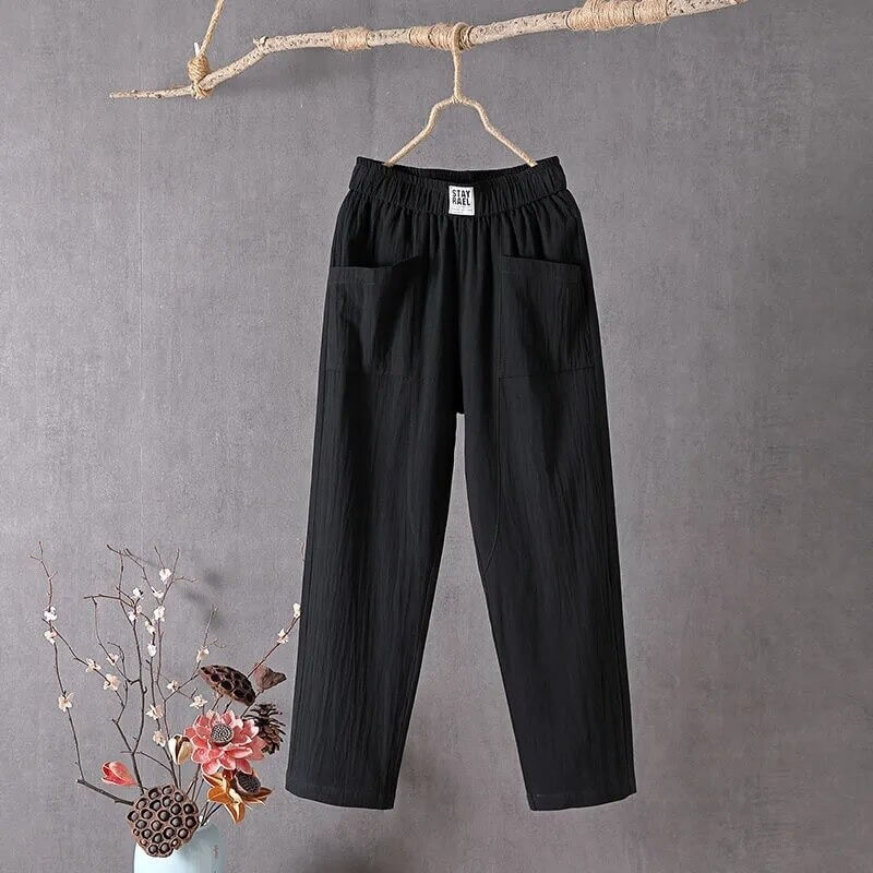 High waisted wide trousers