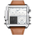 Triple time zone watch