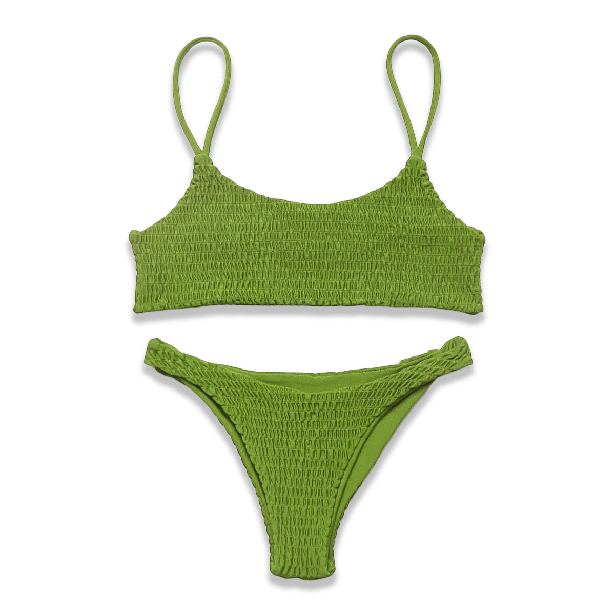 Bikini set with pleats