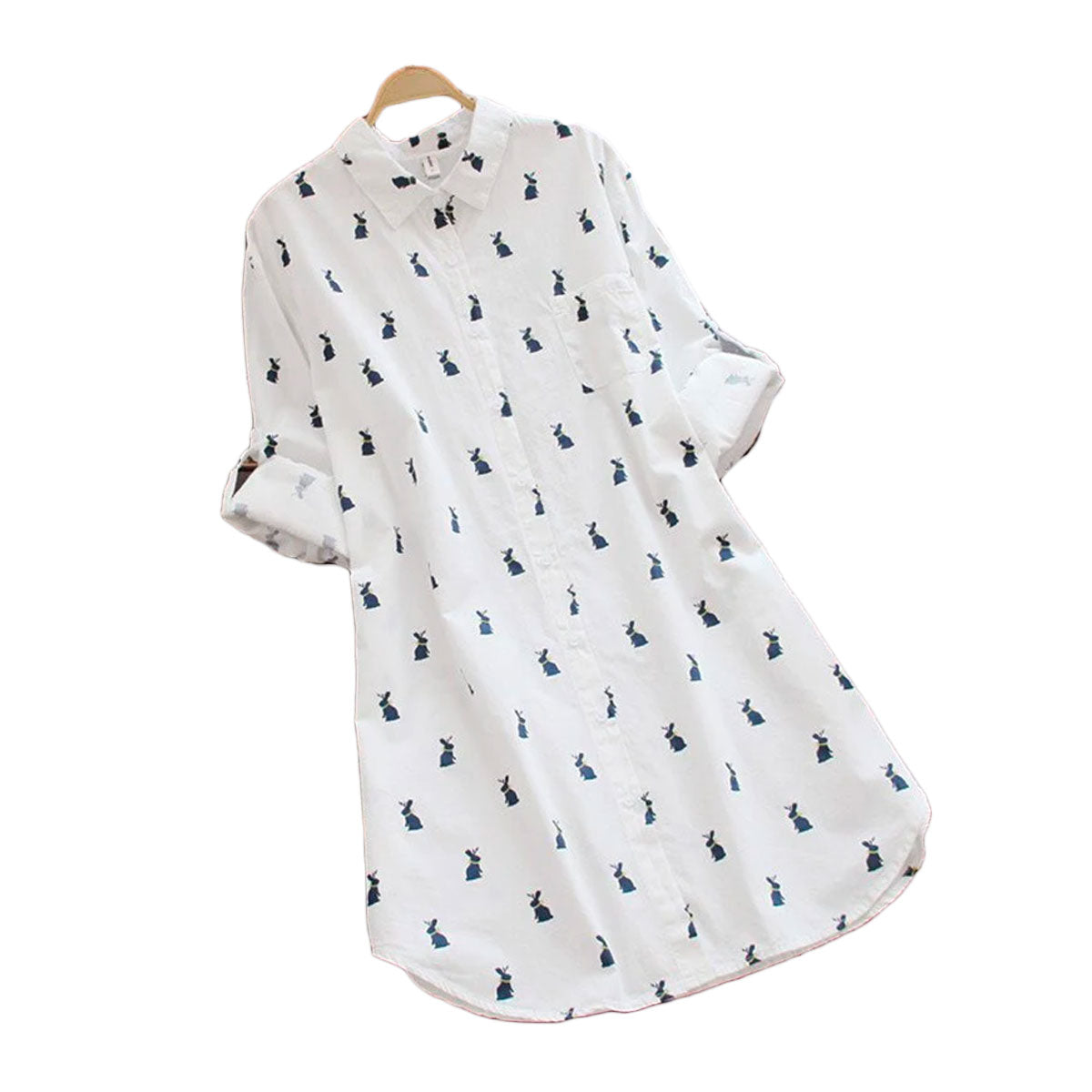 Bunny - The rabbit-print shirt dress