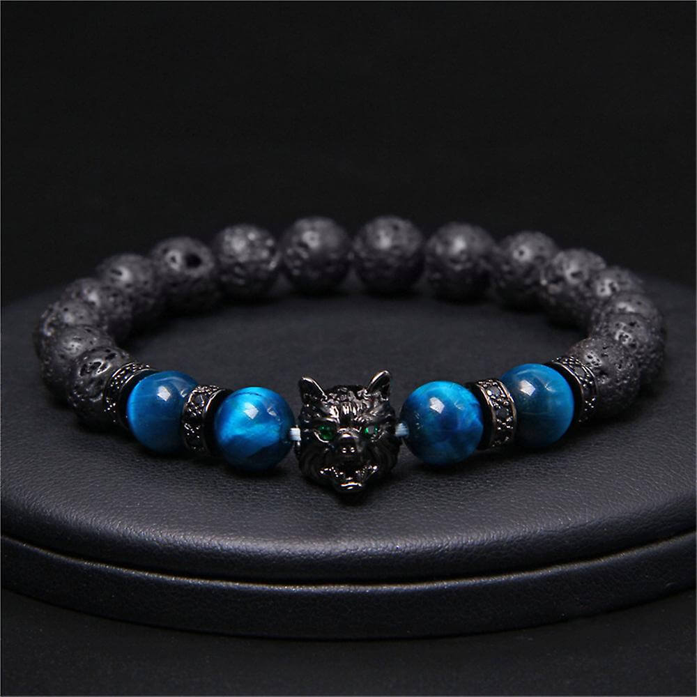 Wolf tiger eye perlearmbånd