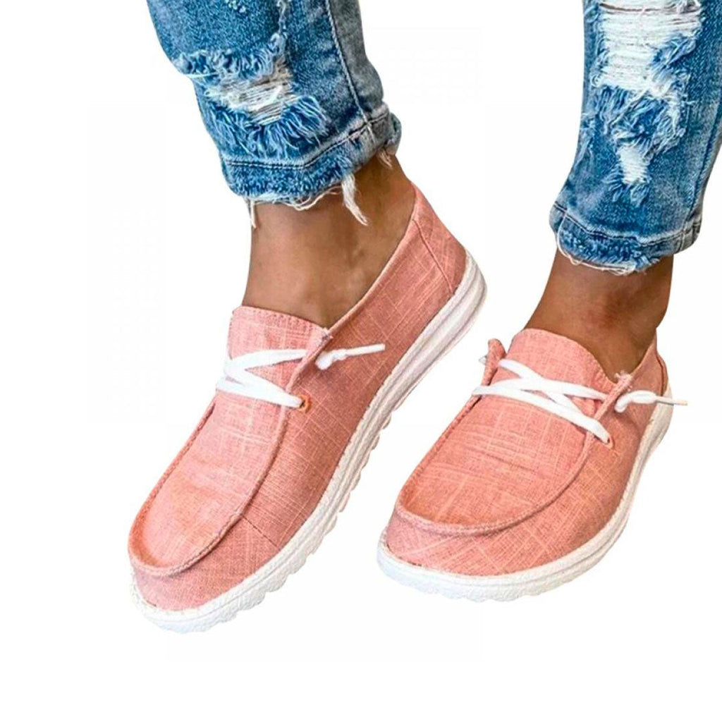 Women's Canvas Lace-Up Loafers