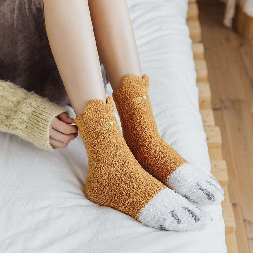 Fluffy Paw Socks