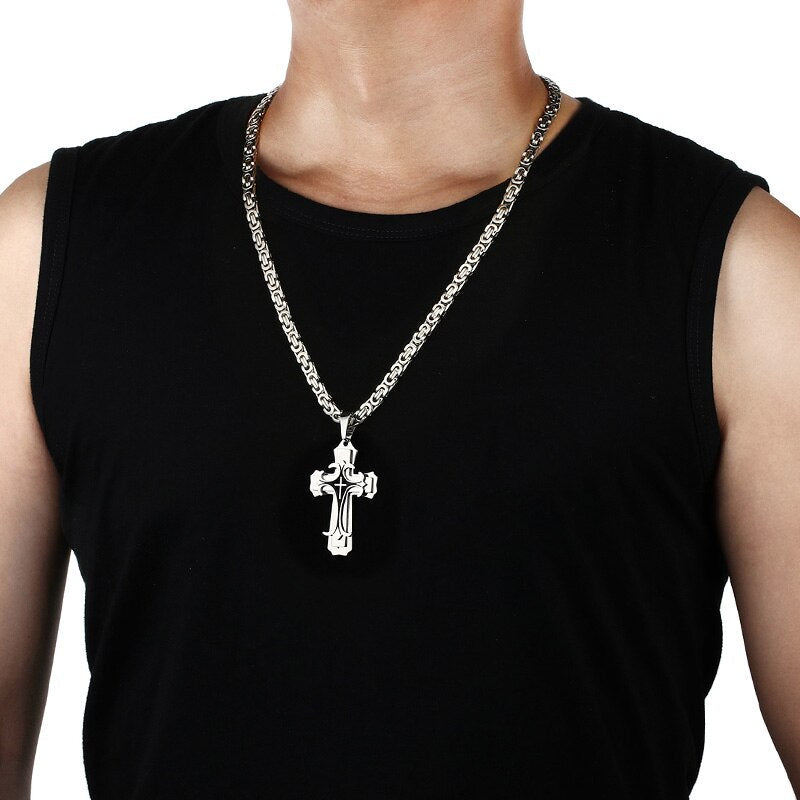 Vnox | Cross Pendant Necklace