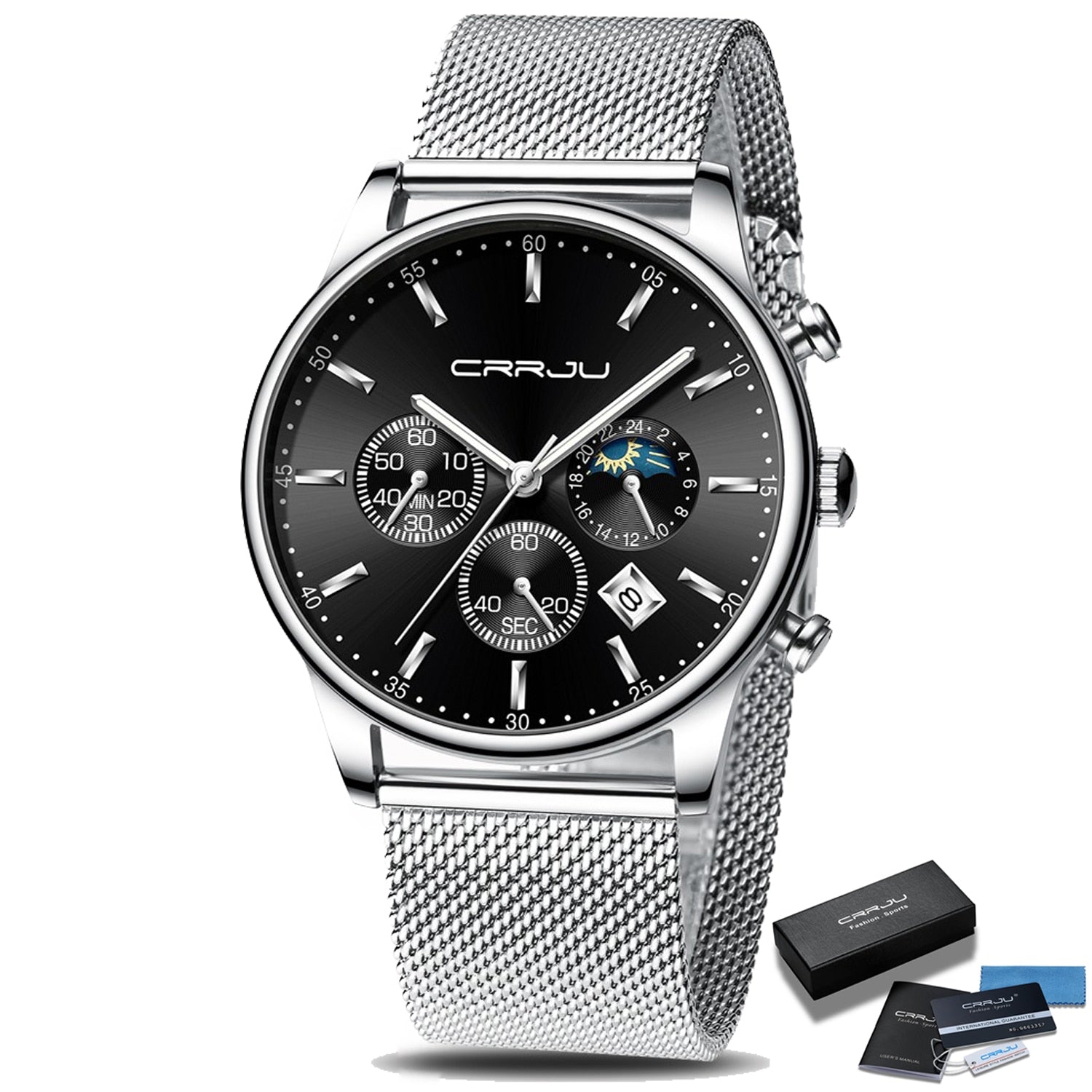 Chronograph Mesh Belt Men's Watch