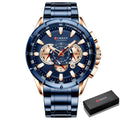 Curren 3 Dials Chronograph Luxury Wristwatch