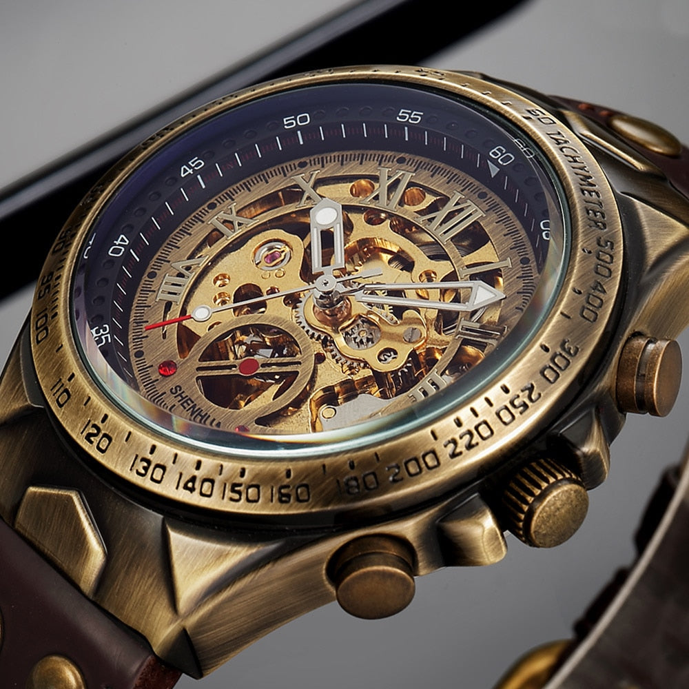 Steampunk Vintage Skjelettklokke