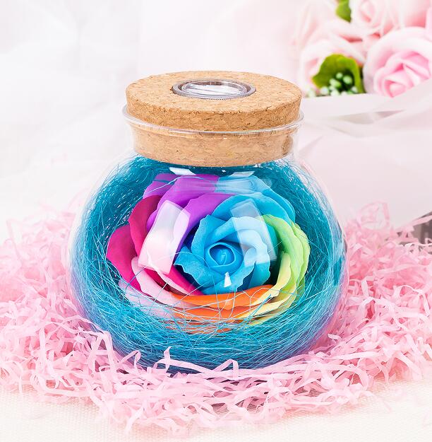 Bloom - LED Rose Bottle Lamp