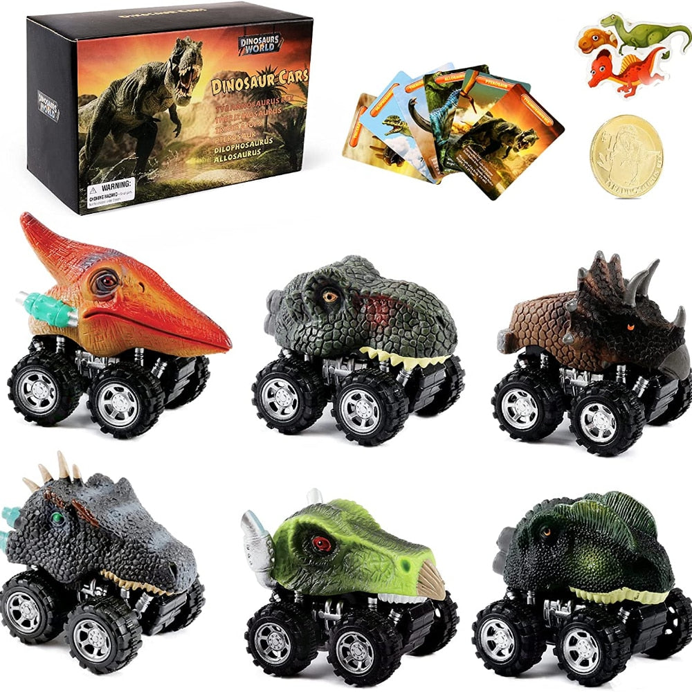 Pull Back Dinosaur Mini Car