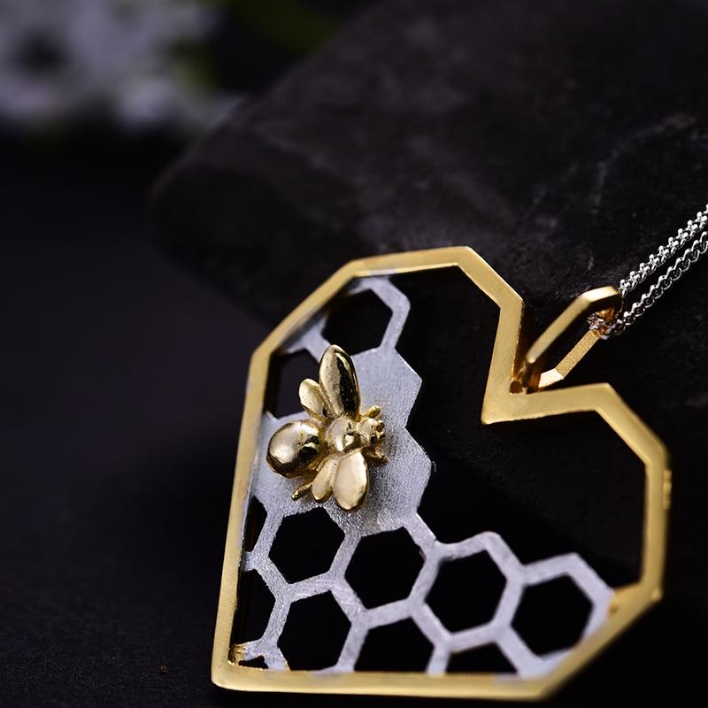 Honeycomb Heart Necklace
