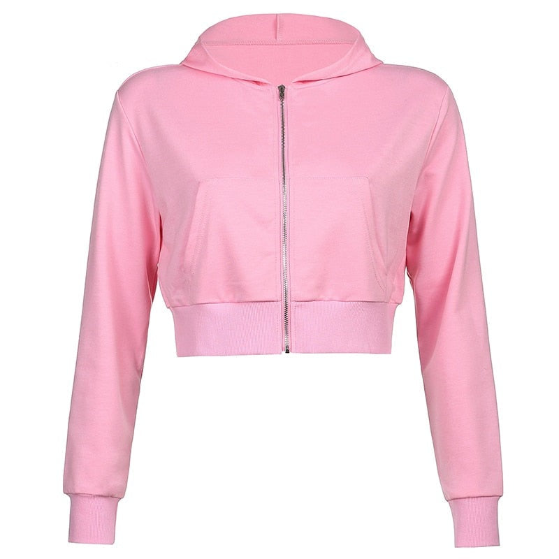 Extra Slim Crimped Zip-Up Hoodie