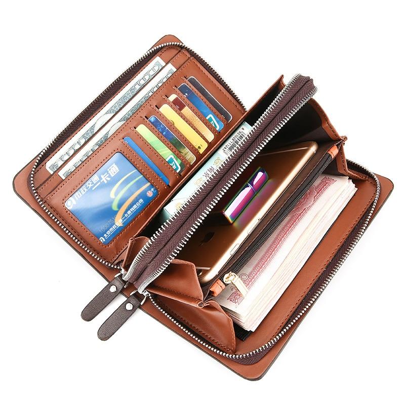 Genuine leather men's clutch bag