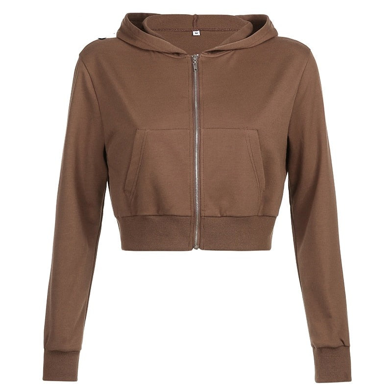 Extra Slim Crimped Zip-Up Hoodie