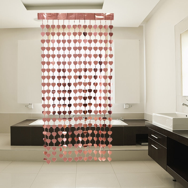 Heart-shaped Foil Curtain