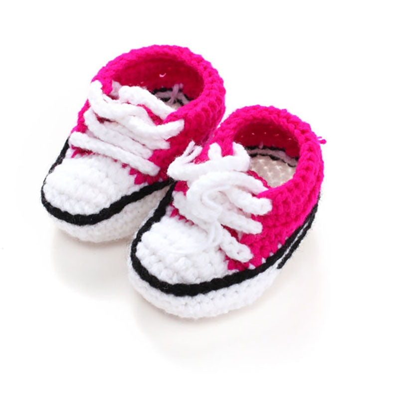 Knitted lace-up shoes
