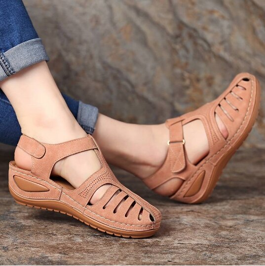 Leather Retro Orthopedic Sandals