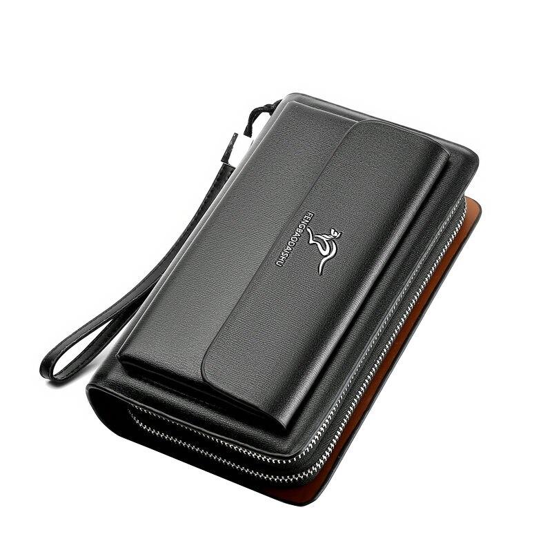 Genuine leather men's clutch bag