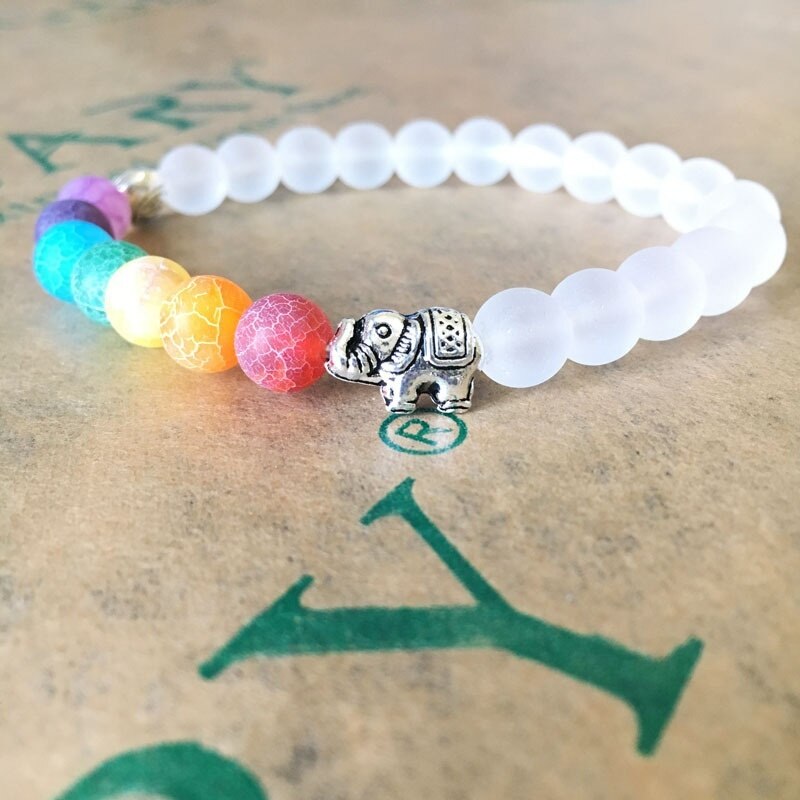 7 Chakra and Elephant Energy Bracelet
