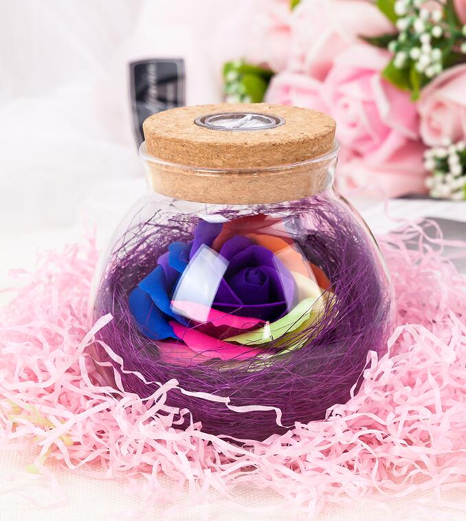 Bloom - LED Rose Bottle Lamp