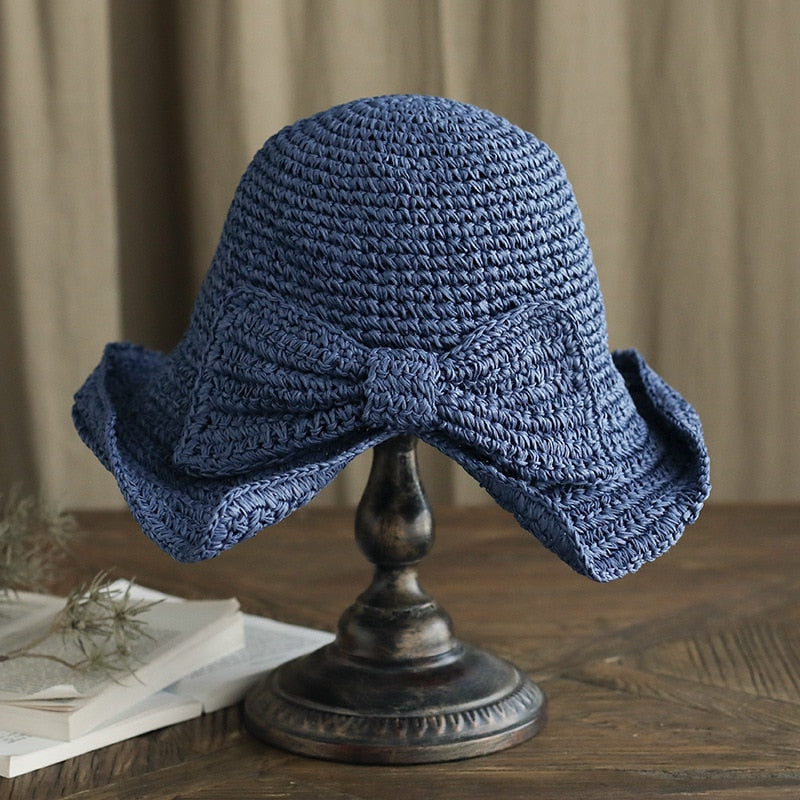 Wide brim straw hat