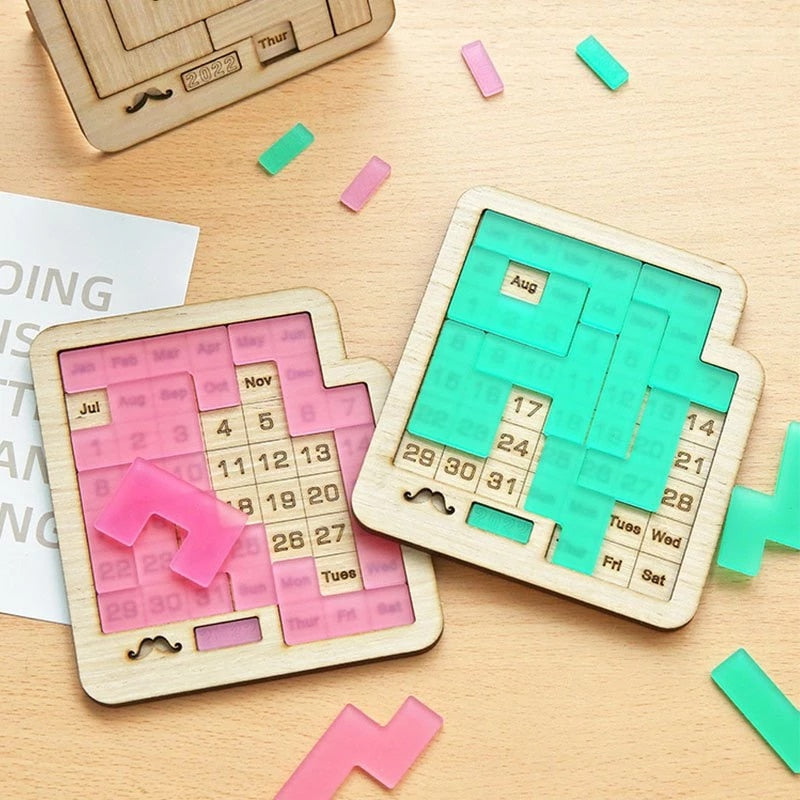 Daily Calendar Wooden Puzzle