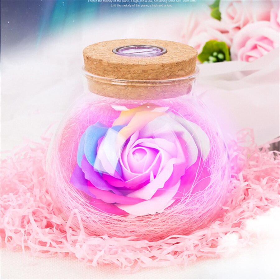 Bloom - LED Rose Bottle Lamp