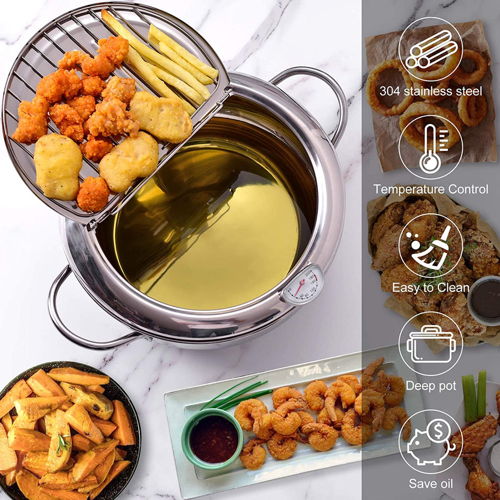 Stainless steel deep fryer