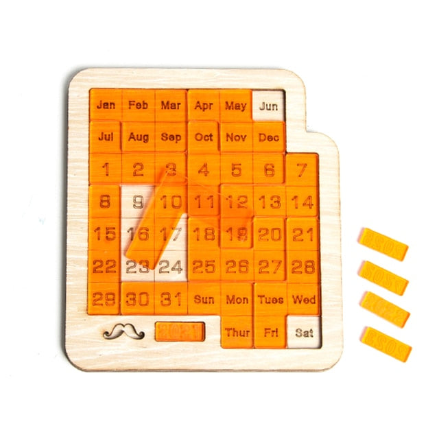 Daily Calendar Wooden Puzzle