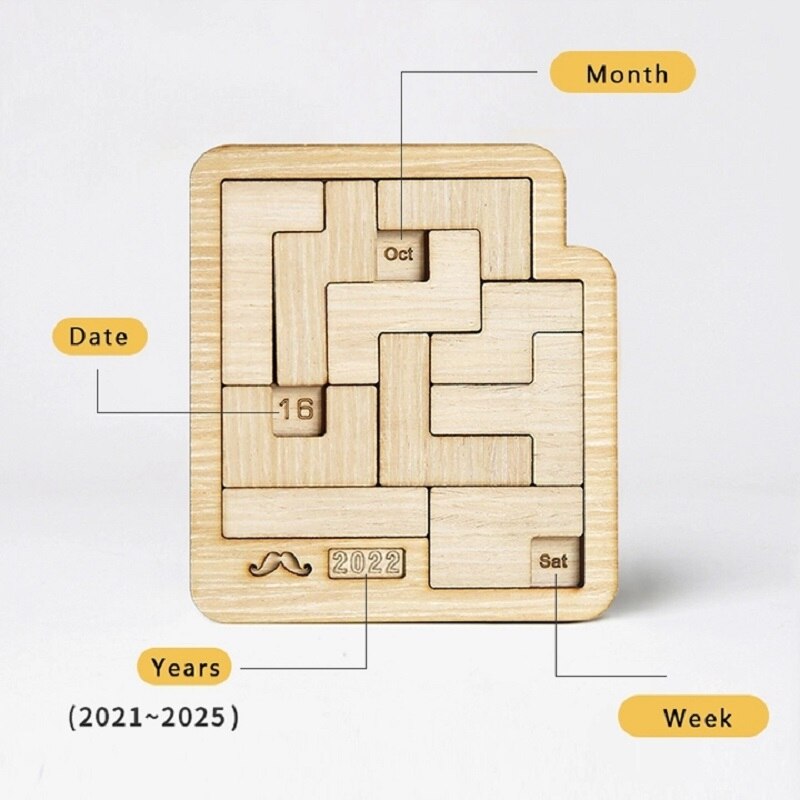 Daily Calendar Wooden Puzzle