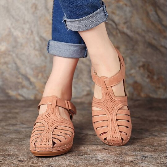 Leather Retro Orthopedic Sandals