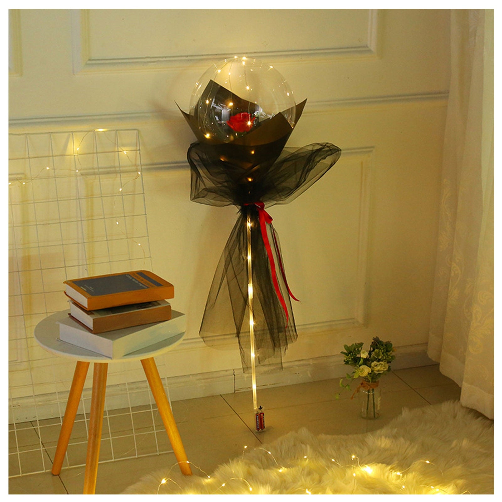 LED Luminous Balloon Rose Bouquet (Do-it-yourself package)