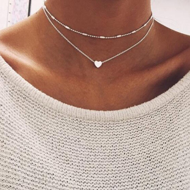 Heart Pendant Choker