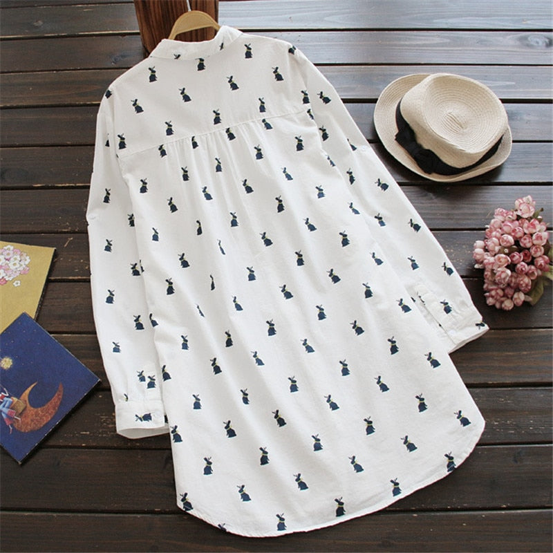 Bunny - The rabbit-print shirt dress