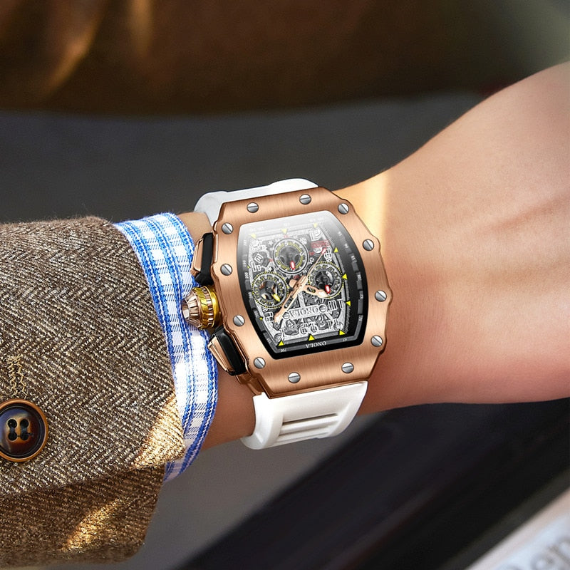 Men's Luminous Tonneau Watch