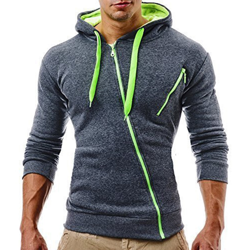 Oblique Zippers Men Tracksuit