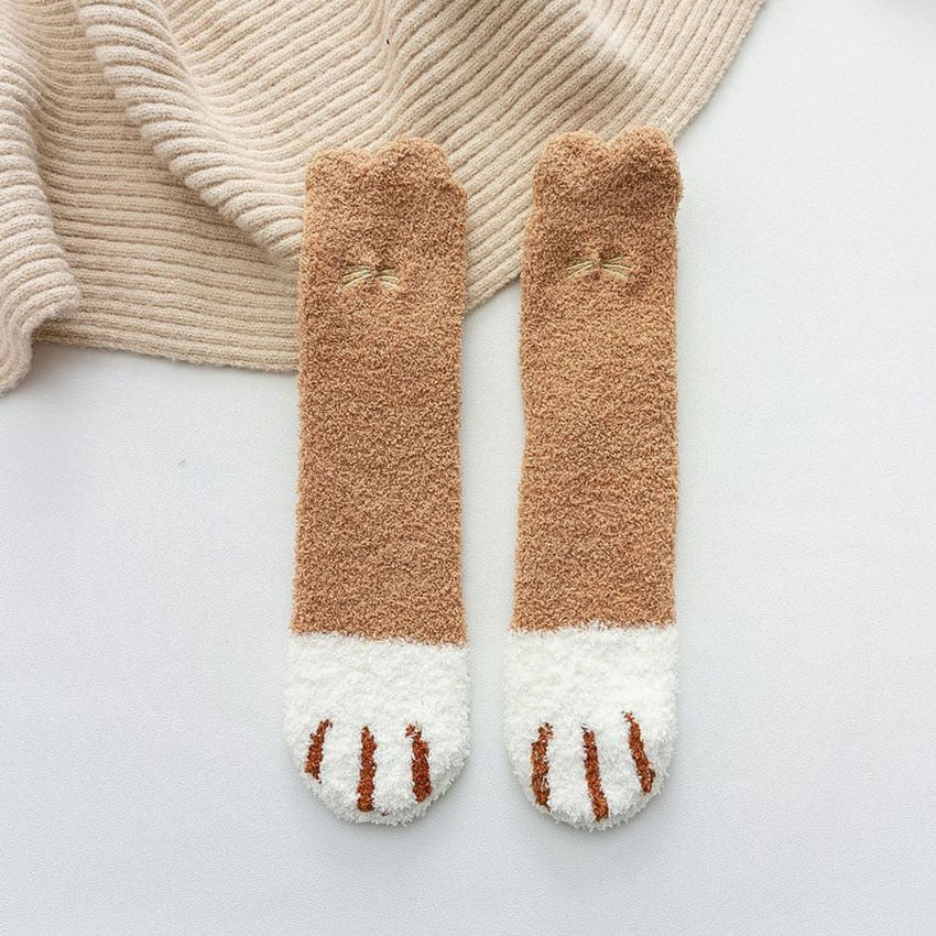 Fluffy Paw Socks