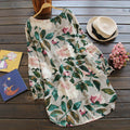 Retro Floral Dress with Long Sleeves