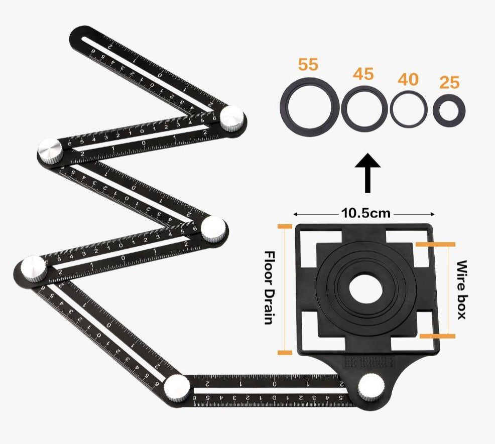 6-sided Aluminum Alloy Angle Measuring Tool