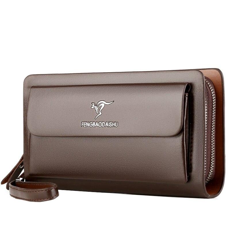 Genuine leather men's clutch bag