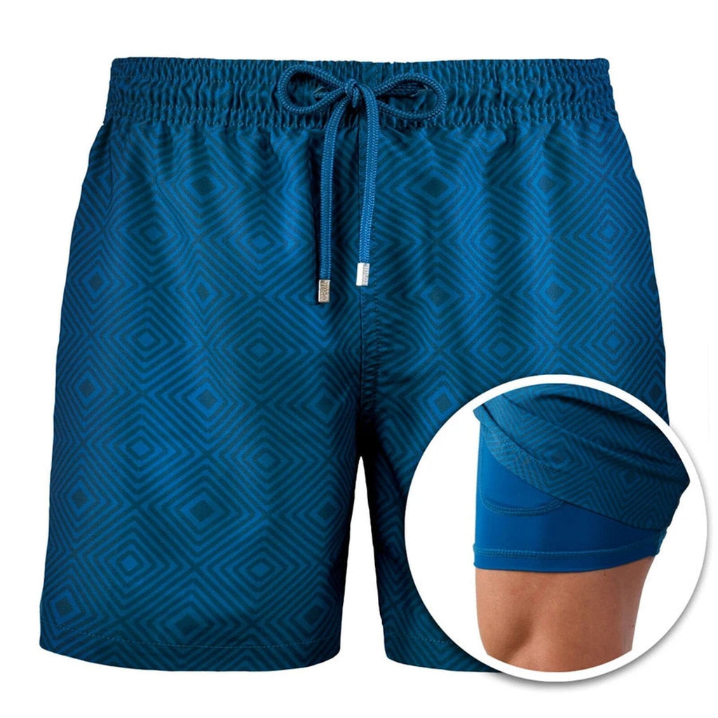 Badeshorts med innebygd kompresjonsinnlegg