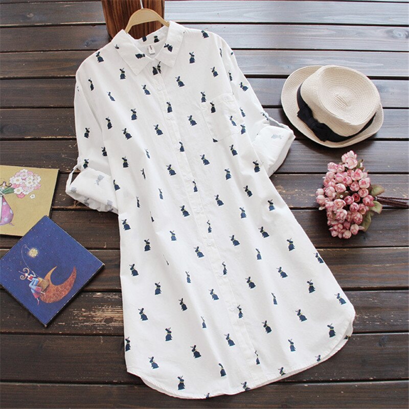 Bunny - The rabbit-print shirt dress