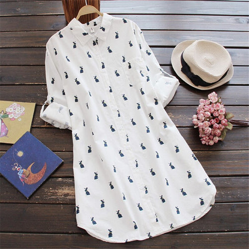 Bunny - The rabbit-print shirt dress
