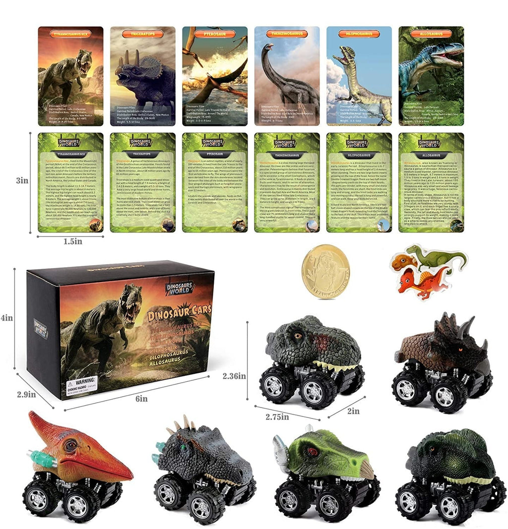 Pull Back Dinosaur Mini Car
